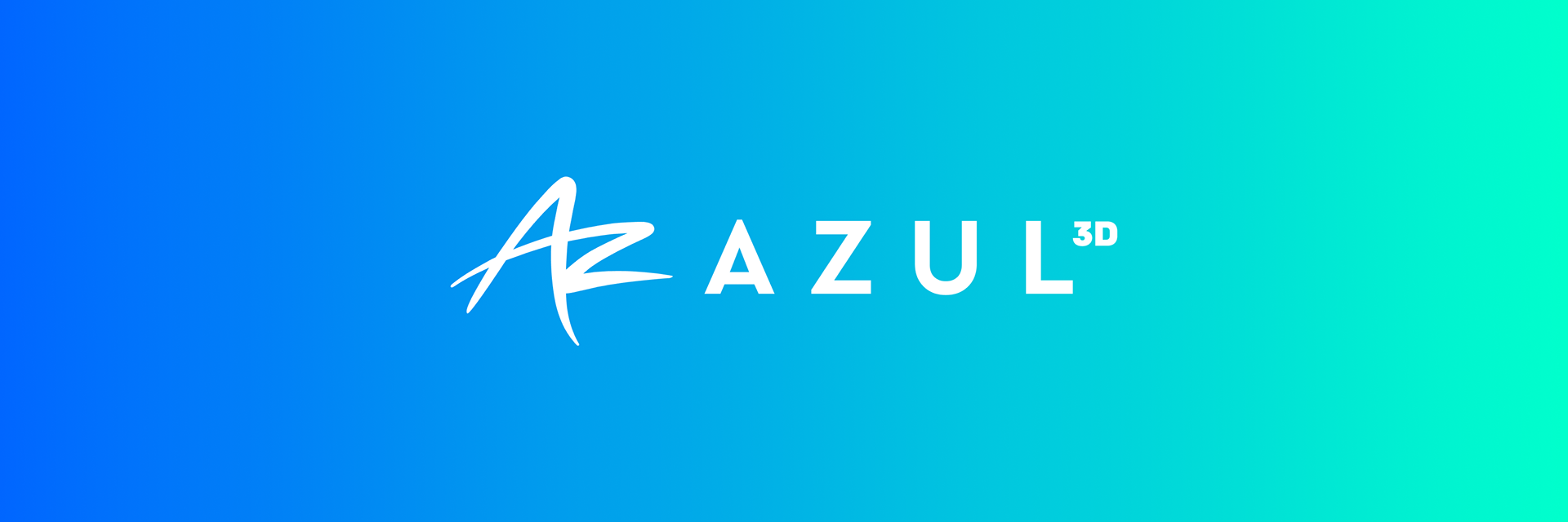 Azul 3D full logo on gradient