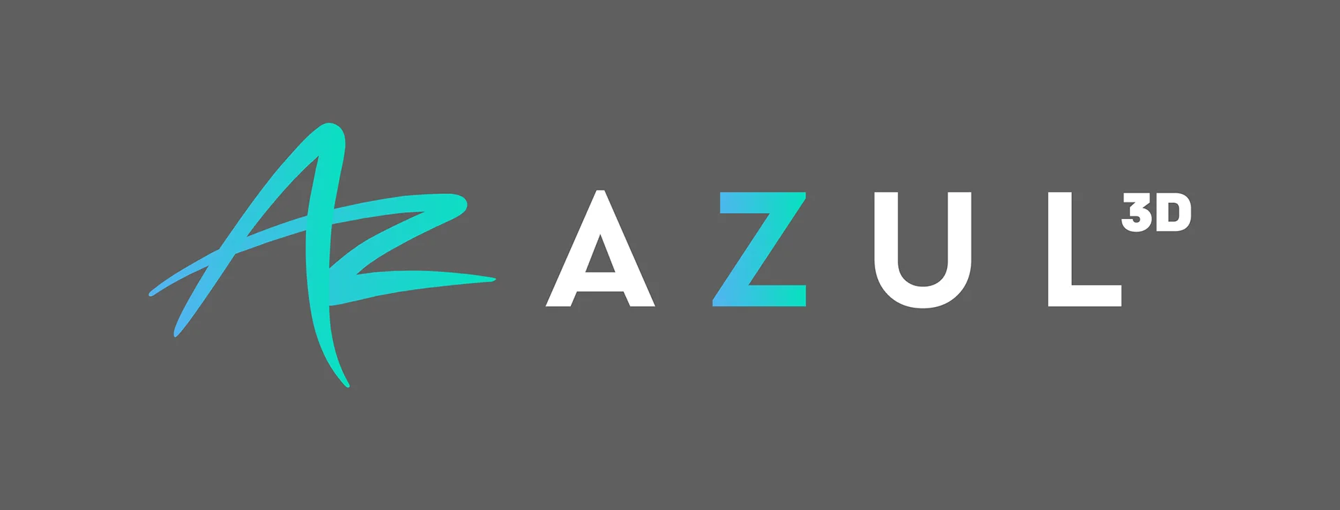 Azul 3D logo on gray
