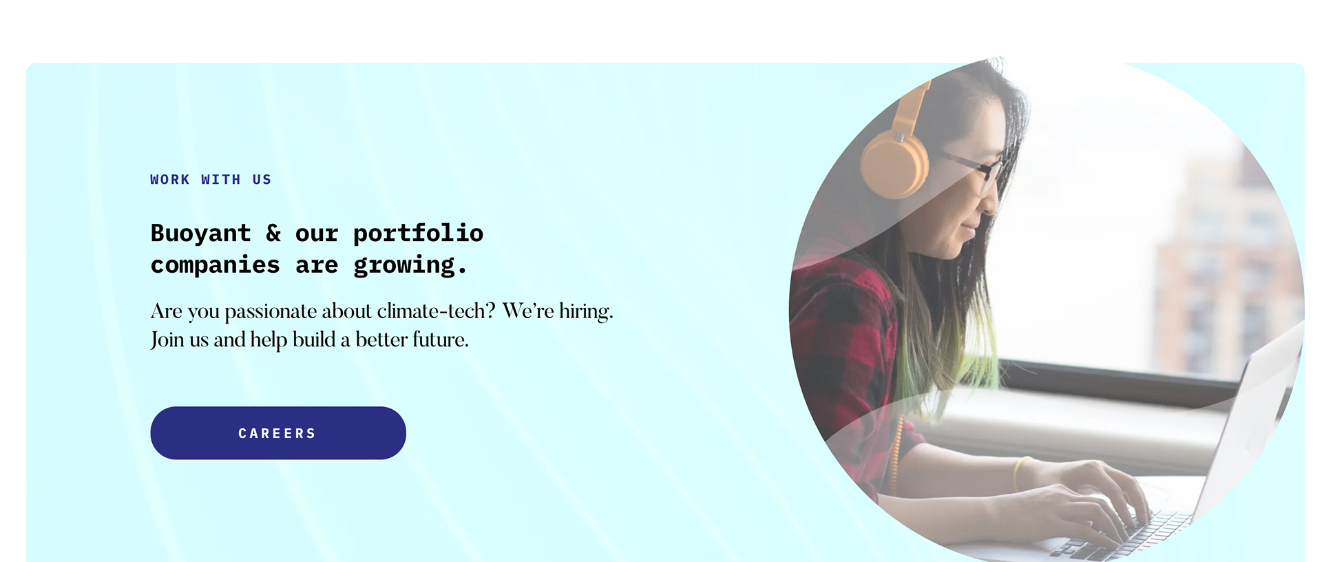 Buoyant website - CTA section