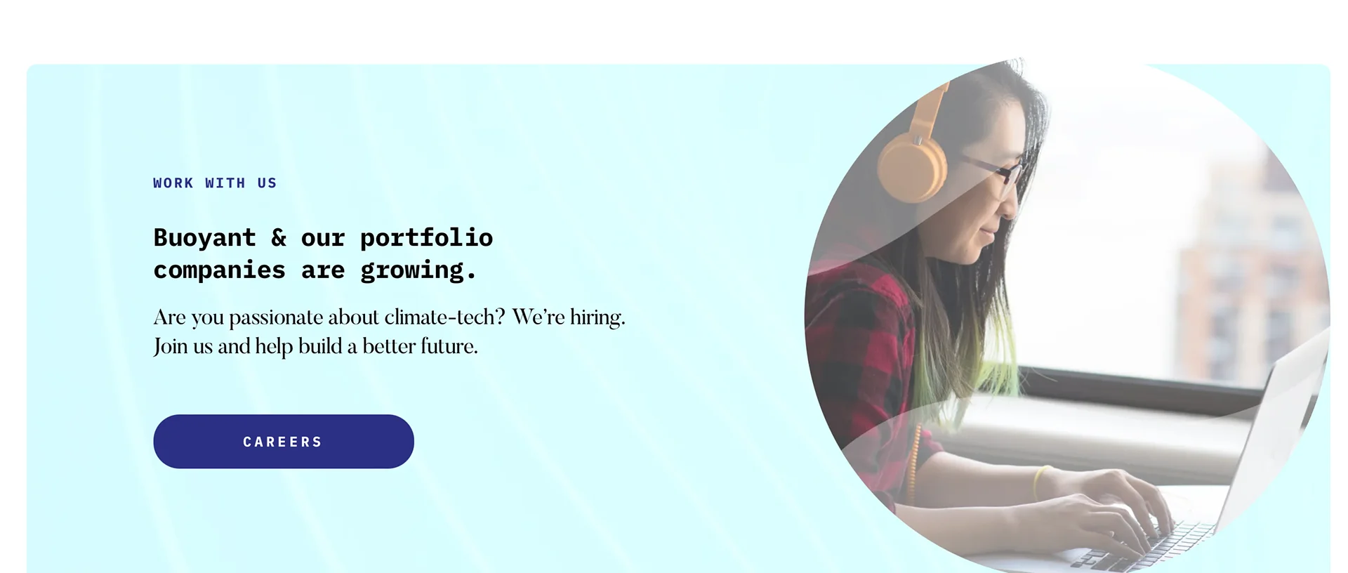 Buoyant website - CTA section