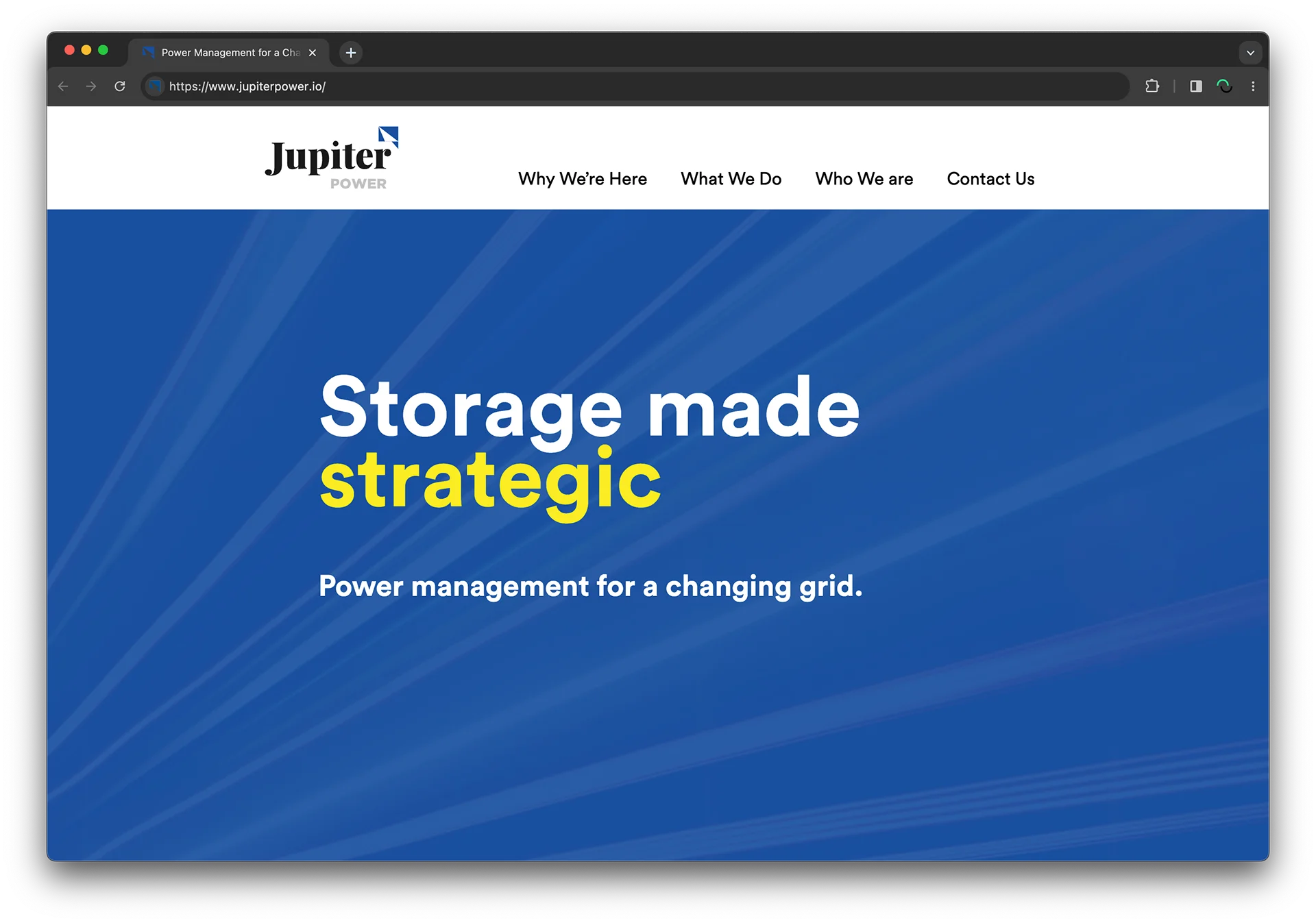 Jupiter Power website homepage