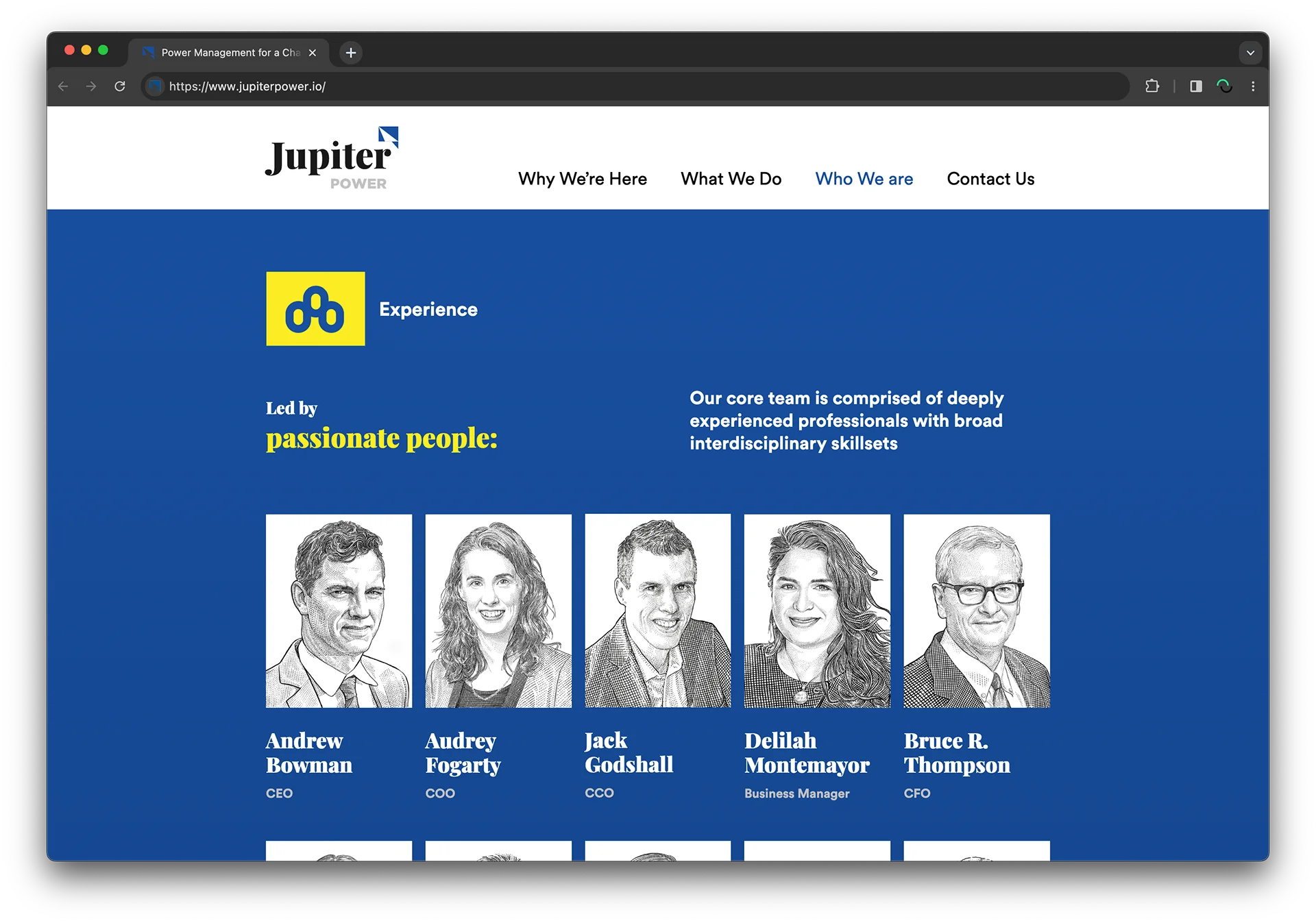 Jupiter Power team page