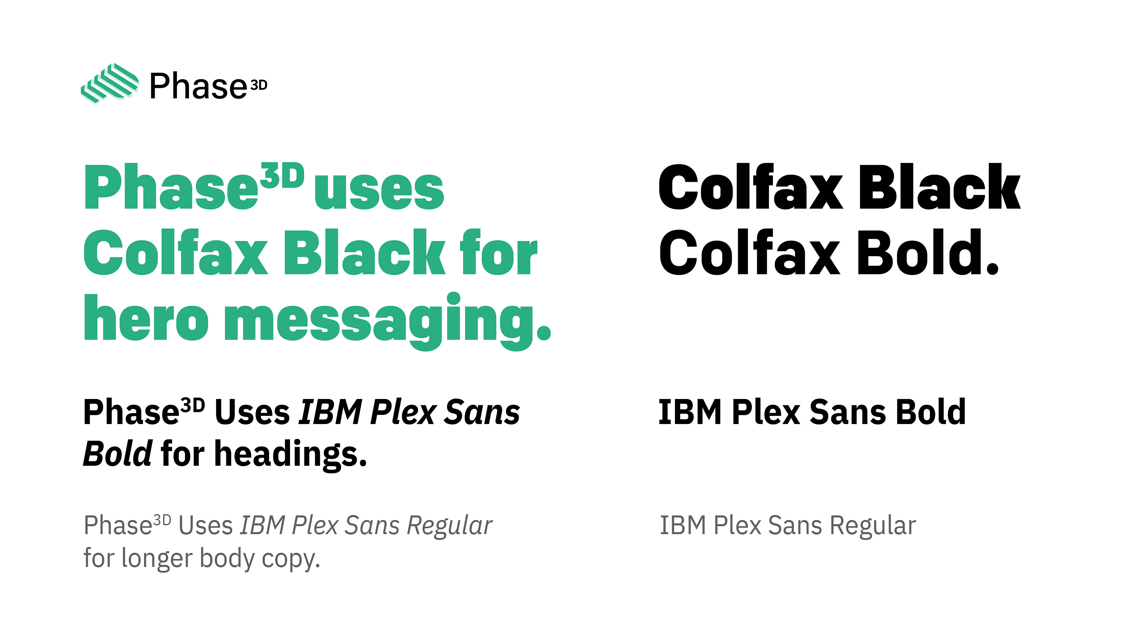 Phase 3D large logo on dark