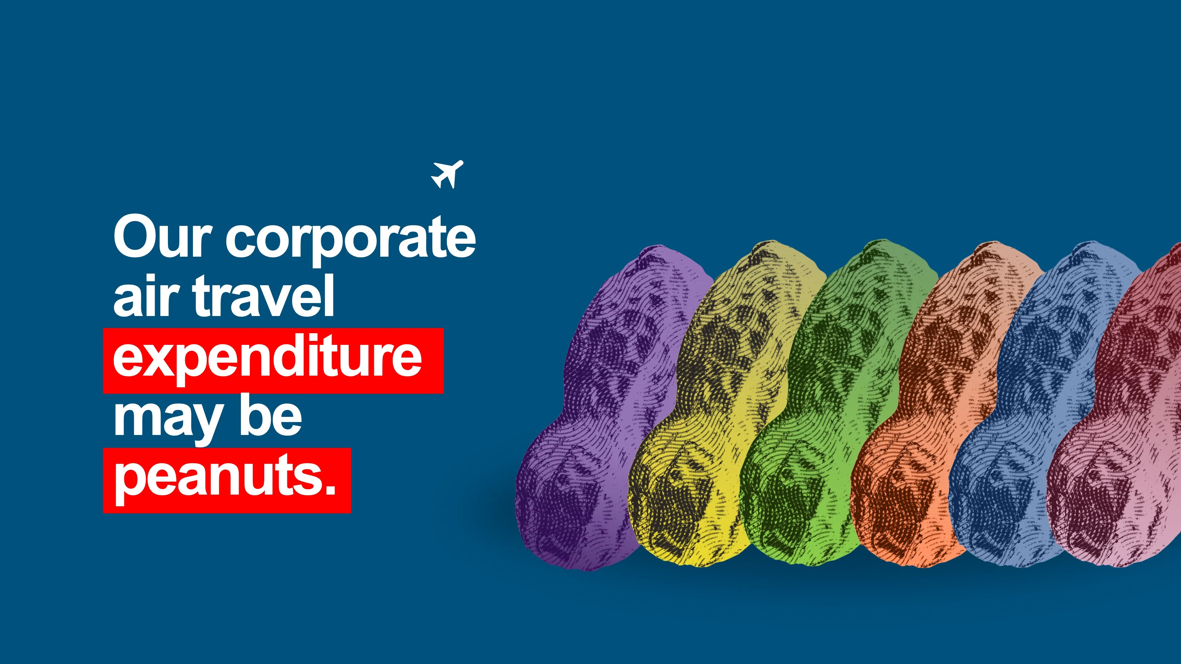 Corporate spending power — peanuts visual metaphor